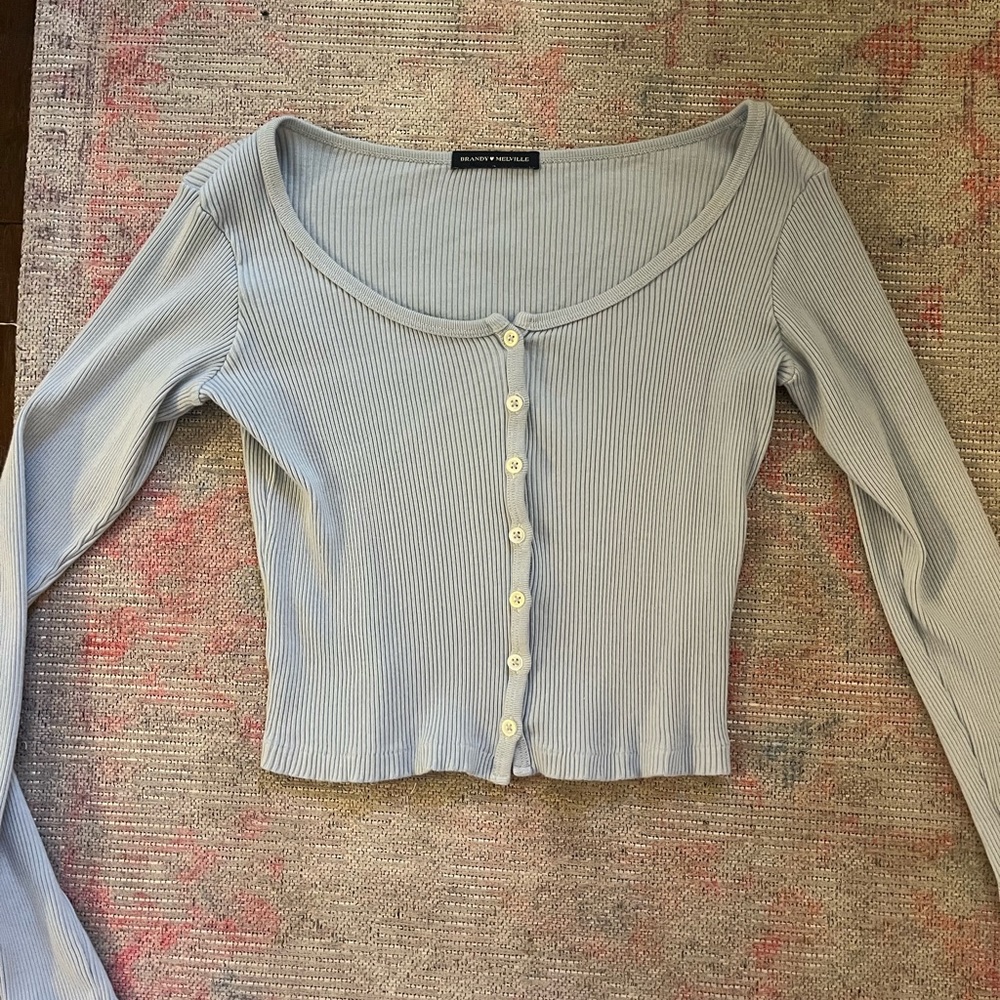 Brandy Melville long sleeve ribbed Zelly top
